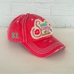 Monogrammed "SK" Distressed Hat